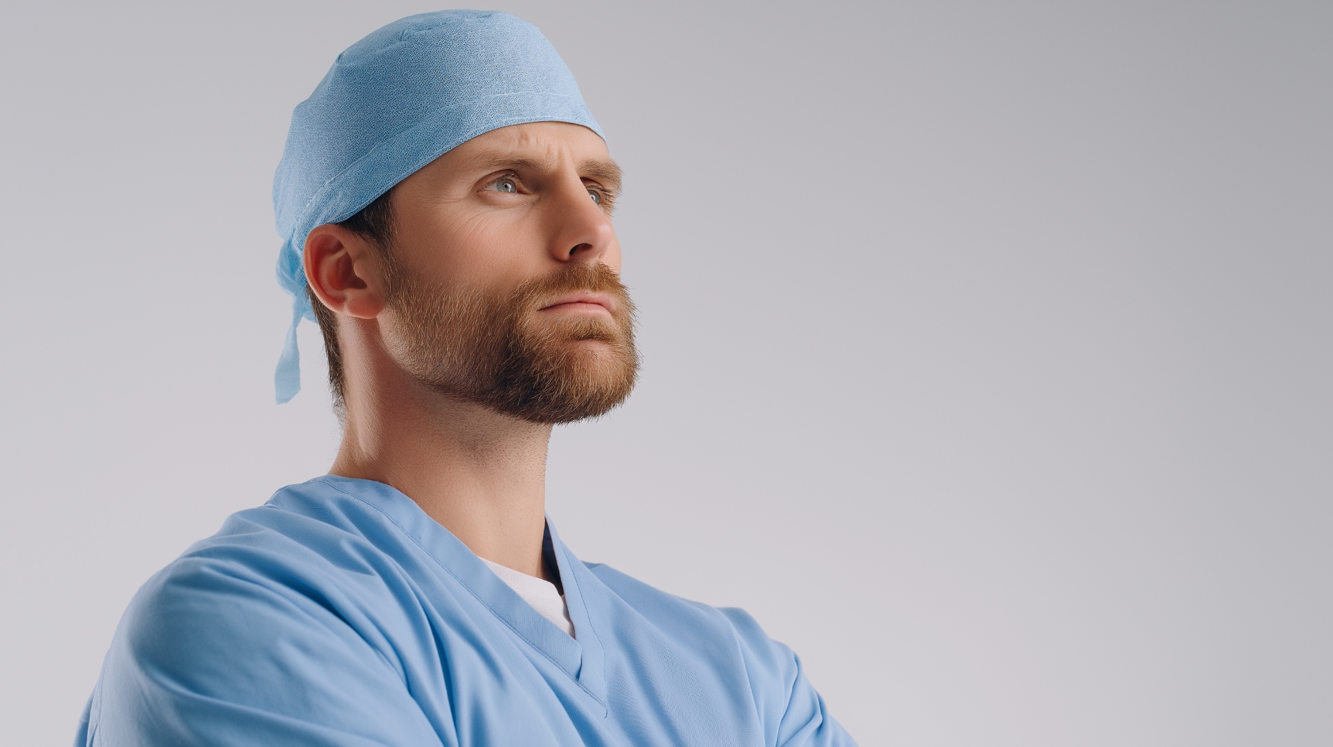 Medical professional ready for action